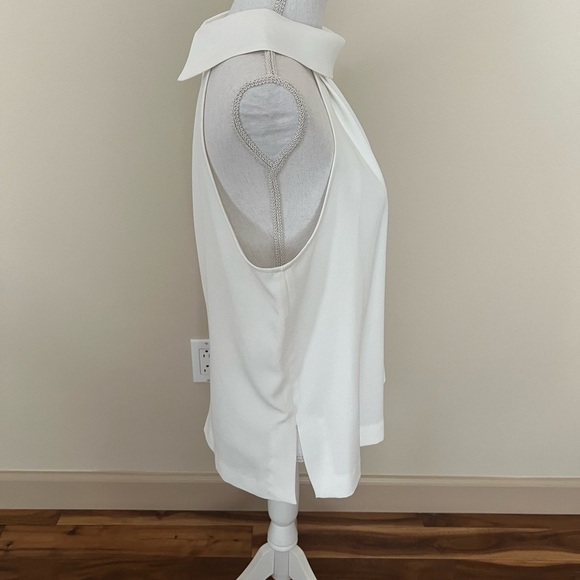 NWOT Trina Turk Ikepondo Sleevless White Top Size Medium - Picture 4 of 6